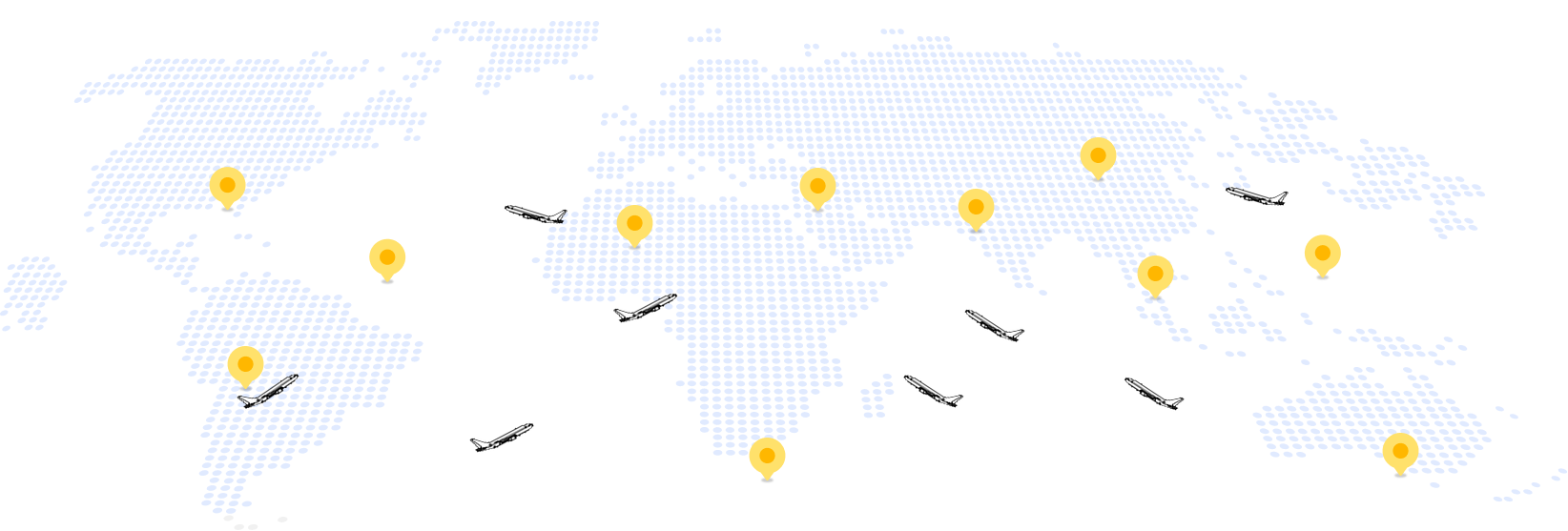 Africa flight routes map